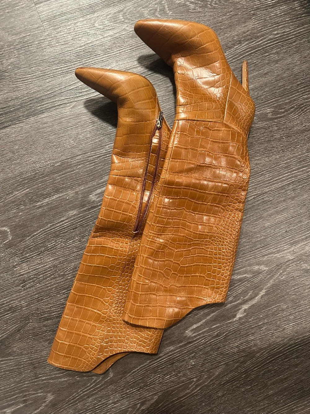 Knee high Brown leather boots
